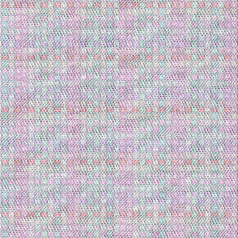 Tapis décoratif rose à carreaux Sansa, Carré 6 pi