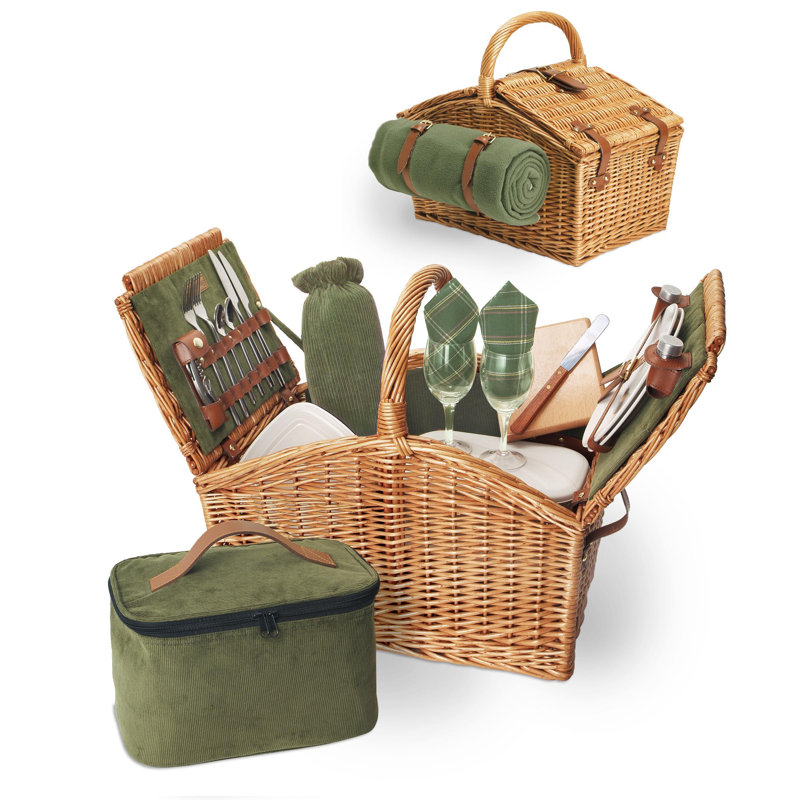 Somerset Deluxe Picnic Basket, Brun pâle
