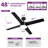 48" Avdie 4 - Blade Ceiling Fan with Light Kit and Remote Control Included-1379012904