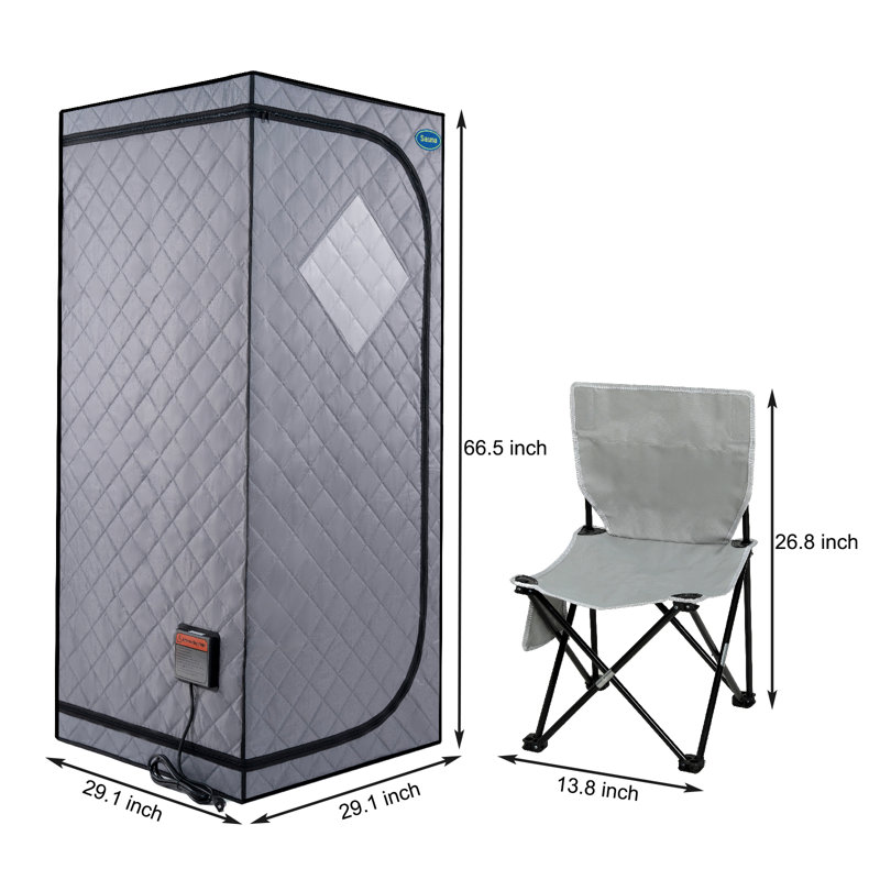 Holaki Portable Indoor Far Infrared Sauna Tent with Remote Control, Gray/Black