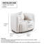 Canapé d'appoint minimaliste de style japonais avec un design ergonomique et un tissu bouclé confortable, parfait pour les espaces de vie modernes.