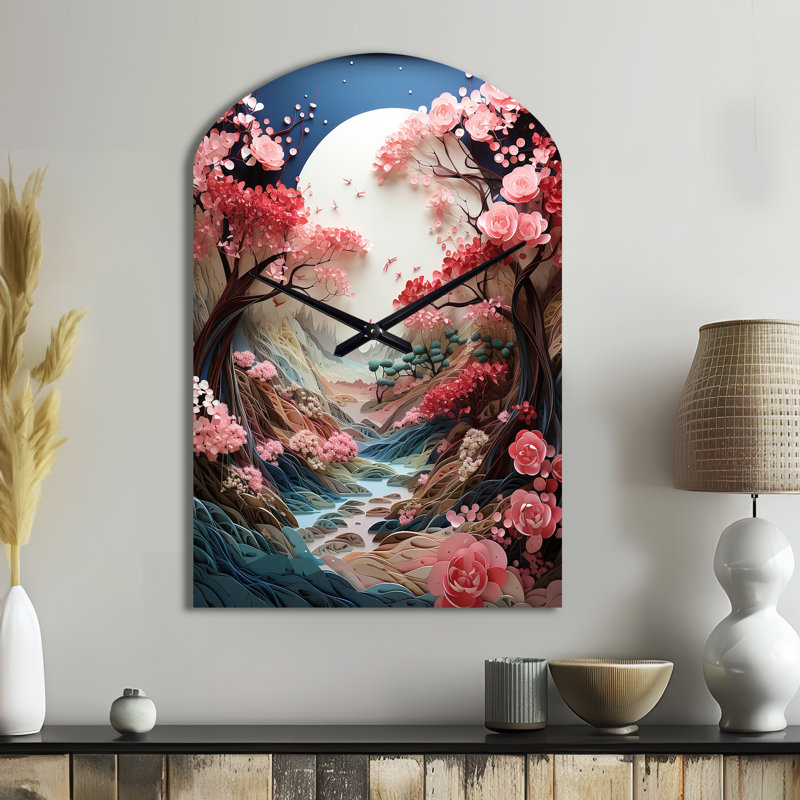 Horloge murale Asian Art Zen Garden, Moyenne