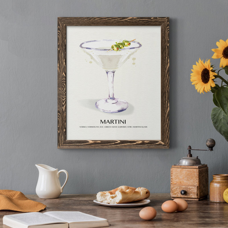Martini - cadre photo, impression sur toile, Noyer, H 44 po x l 31 po x P 1 po