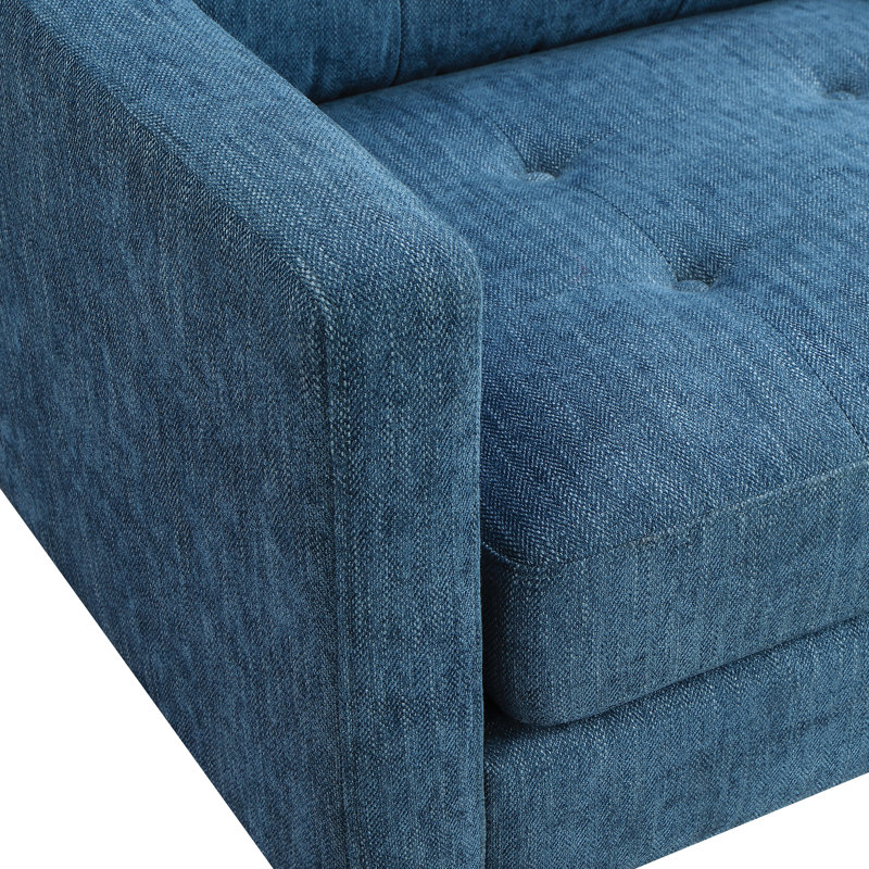 Chaise Mid-Century Grayburn, Bleu marine