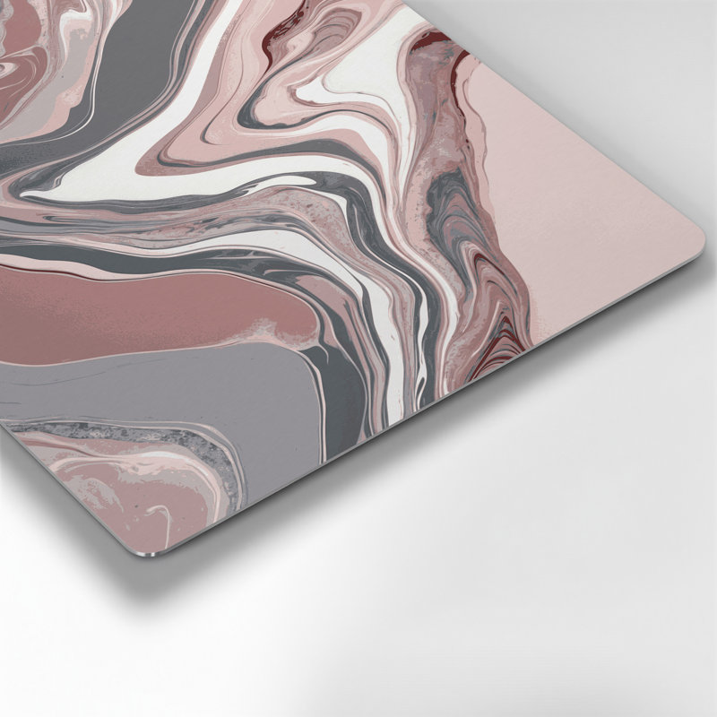 Art abstrait abstrait en métal gris 92, H 11 po x l 14 po