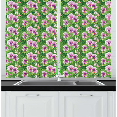 Dark Magenta/Blush Kitchen Curtain