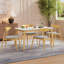 Ensemble de table de salle à manger 5 pièces, 1 table, 4 chaises, structure, dossier ergonomique, chaises rembourrées, noyer et gris anthracite-1604276806-1604276805-1604276807