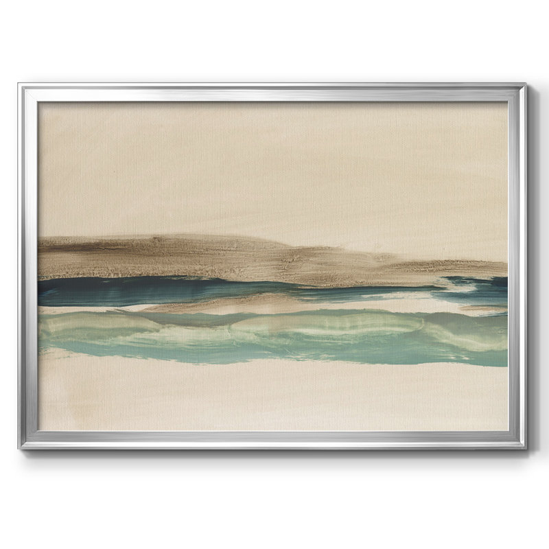 «Layered Horizon», toile tendue avec châssis en I, Argent, H 14 po x l 20 po x P 1,5 po