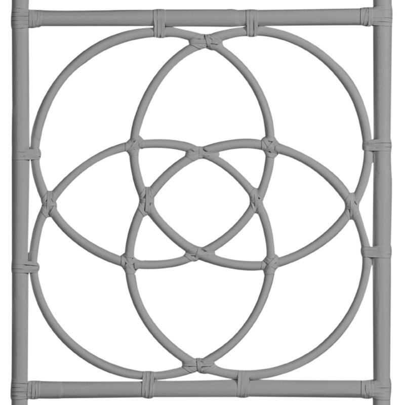 Emilia Open-Frame Headboard, Light Gray, Twin