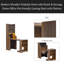 Bureau moderne pliable en bois avec huche et rangement, bureau de jeu pour animaux de compagnie à domicile avec tablettes, poste de travail peu encombrant avec lit pour chat gratuit et poteau à griffes