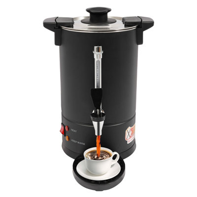 Distributeur d'urne à café électrique en acier inoxydable 8L / 2.11Gal avec filtre et plateau de récupération d'eau