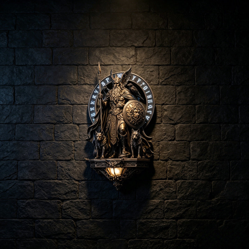 Gods' Father Lamp Resin Wall Hanging Decorative Piece