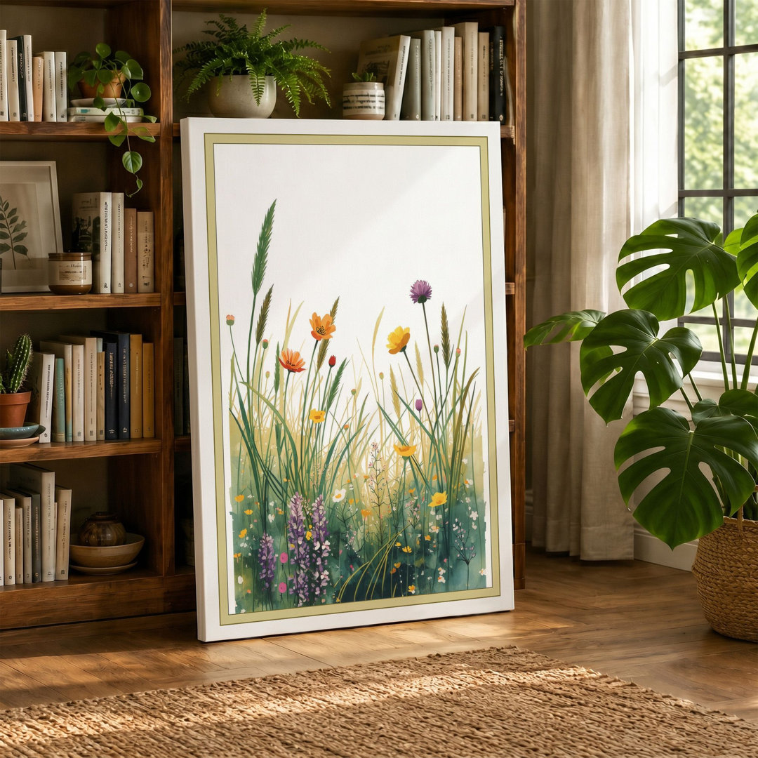 Meadow Wildflowers Botanical - Wrapped Canvas