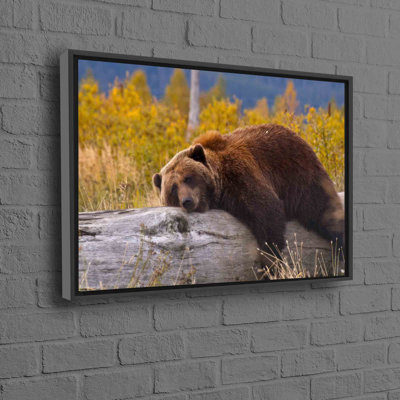 Reproduction sur toile en coton Cheerful Bear