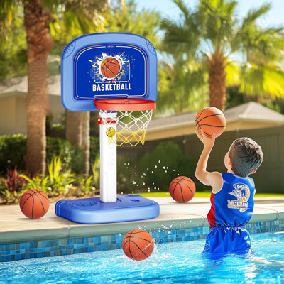 Pool Games Basketball Hoop For Pool Pool Basketball Hoop, 2-in-1