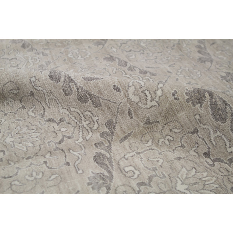 Tapis beige / gris à motif floral Luxa