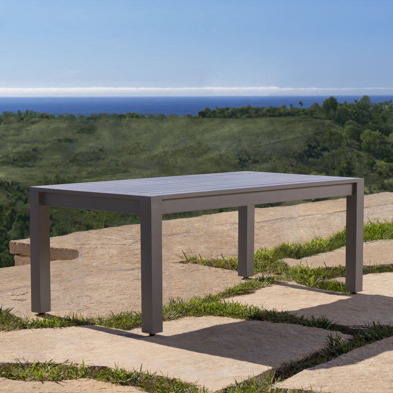 Table basse en aluminium, Bleu