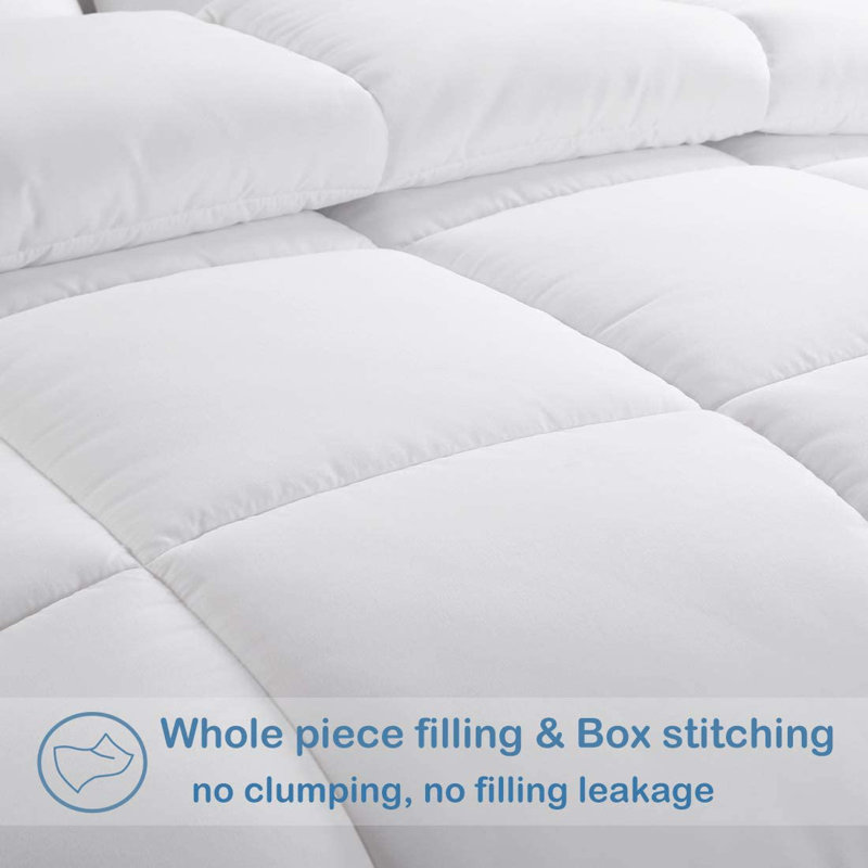 Insertion de couette en duvet synthétique toutes saisons avec édredon