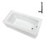 Baignoire en alcôve droite en acrylique blanc brillant avec drain extérieur Streamline 60 po x 30 po Streamline-101699349