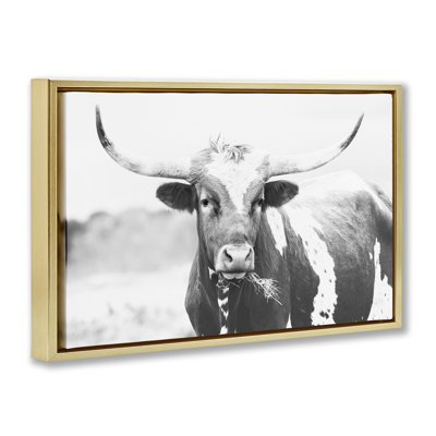 Cadre flottant à deux tons Longhorn Portrait, design par Sissi et Seb