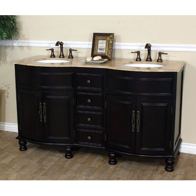 Barrington 62 " W Freestanding Standard Free Standing 2 Double Vanity Bathroom Vanity With Top
