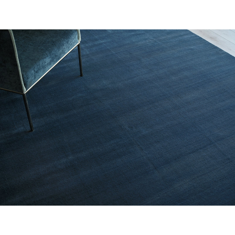 Velutto Hand Loomed Nylon Area Rug in Navy, Rectangle 9' x 12'