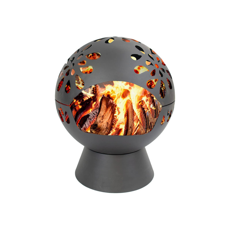 Round Steel Smokeless Fire Pit, Silver