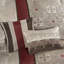Ensemble d'édredon jacquard avec coussins décoratifs 7 pièces Red Cal King