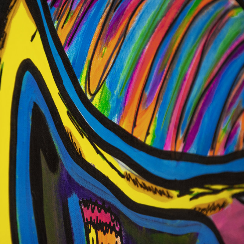 "One of a Kind Art Sans titre X" par Big Bear - peinture sur toile tendue