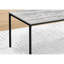 Table contemporaine à 3 tablettes avec stratifié gris et magnétisme en métal noir