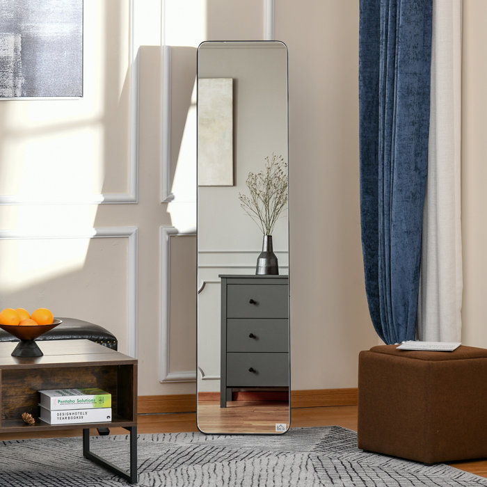 Homcom Solid And Engineered Wood Rectangle Floor Mirror & Reviews ...