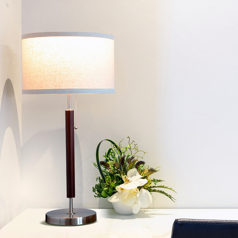 Ensemble de 2 lampes de table de chevet DEL en bois Carter (ensemble de 2)