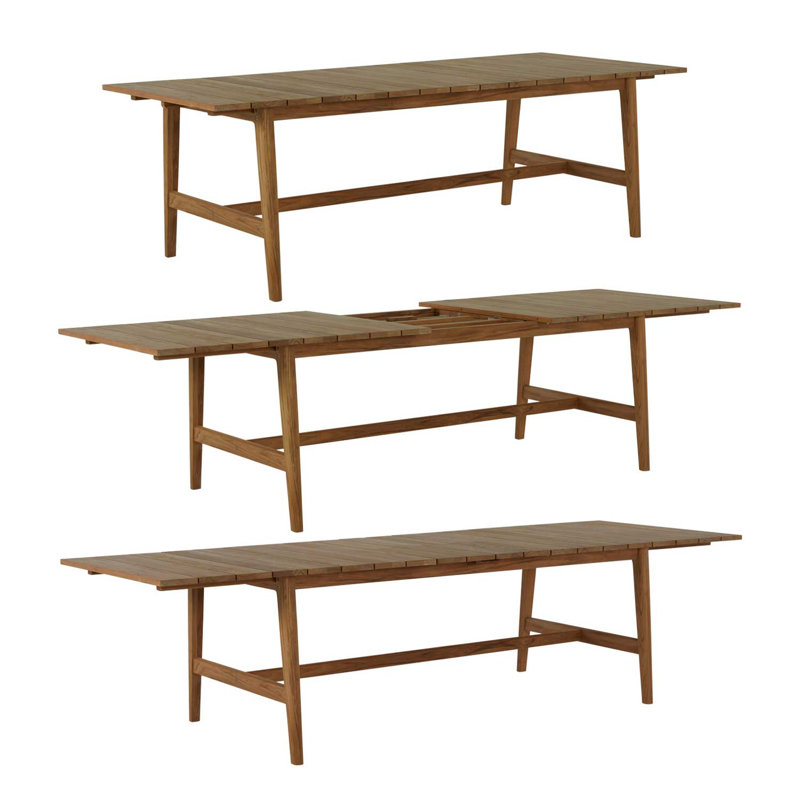 Coast Outdoor Dining Table, Natural Teak
