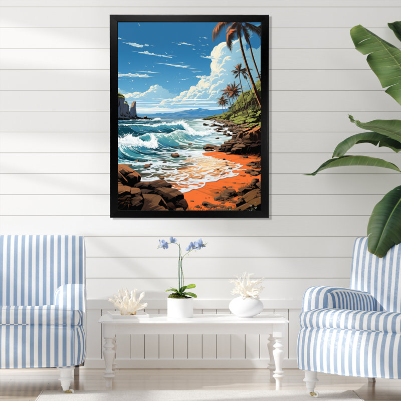 «Beach Photo Tropical Vibes XX» sur toile, L 12 po x H 20 po, Cadre photo noir