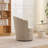  Genuine Leather Accent Swivel Barrel Chair – 360° Spin Metal Base-1378148616