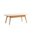 Centre de table Table basse 100% plateau en bois massif avec plateau et plateau de table basse Largeur 120 x profondeur 56 x hauteur 45 cm Bureau d'étude Facile à assembler Bois naturel avec tablette de rangement-451263295