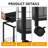 Double-Layer Rolling Storage Cart, Black