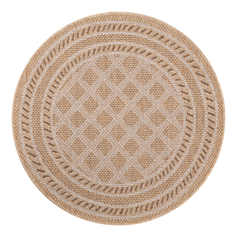 Indoor/Outdoor Trellis Area Rug, Round 3'3"