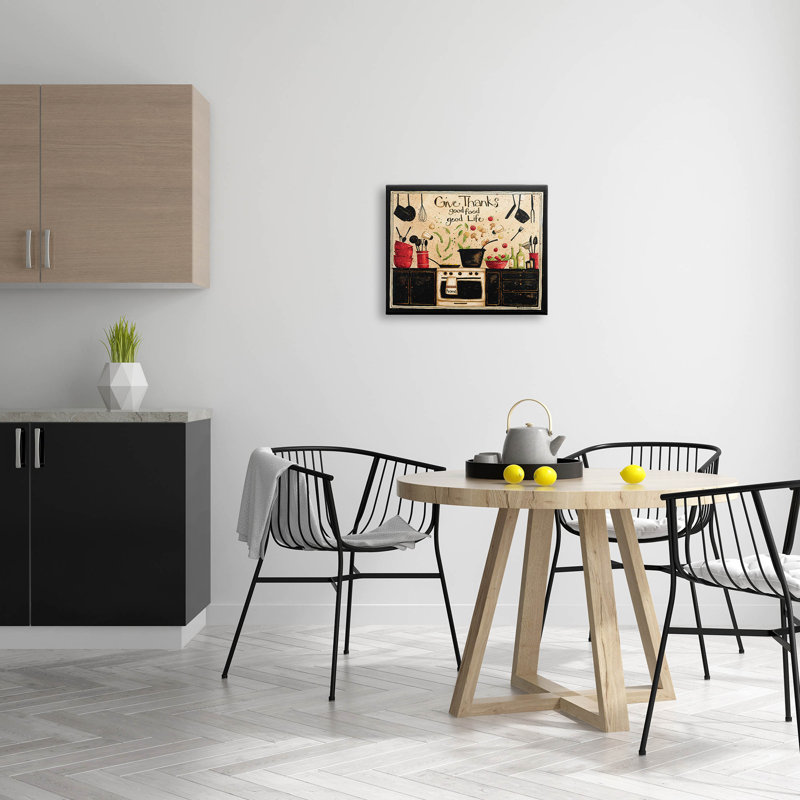 «Donner des mercis, bonne nourriture», art mural sur toile par Dan Dipaolo, L 20 po x H 16 po