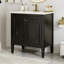 Meuble-lavabo de 30 po avec lavabo, deux portes avec tablette, charnières de porte à fermeture en douceur, style rétro-644583881