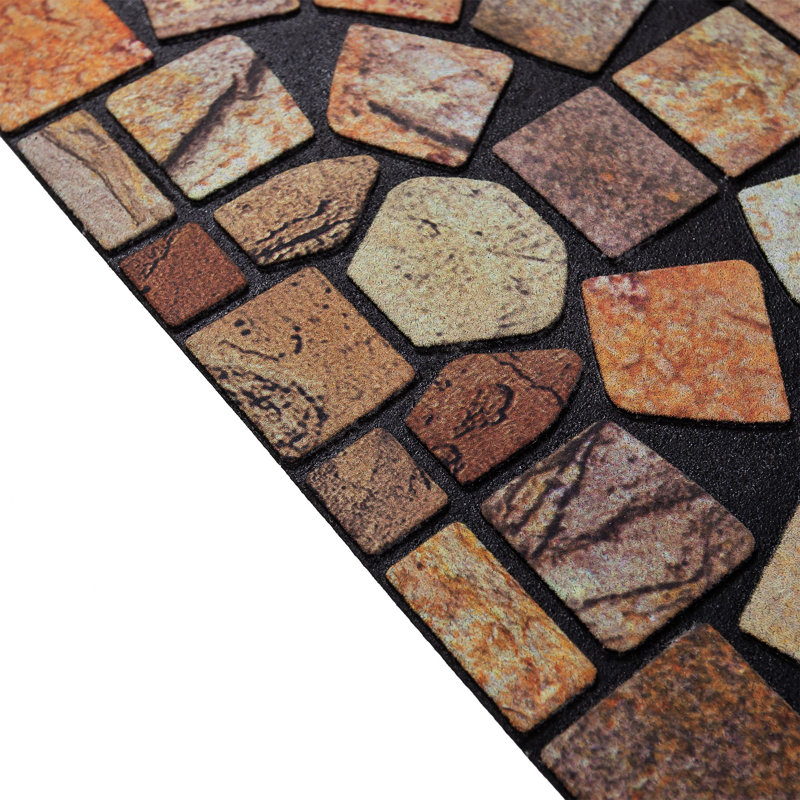  Colourful Halfmoon Doormat, Red
