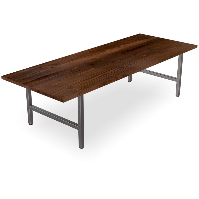 Table rectangulaire en bois massif Bradfield, Châtaignier, H 30 po x L 60 po x l 30 po
