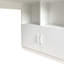 Bureau d'étude en coin blanc en L
