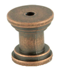 Base de bouton ou de poignée - 16 x 16 mm, Cuivre antique