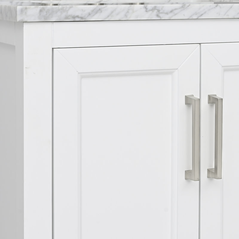 Everette 25'' W Single Vanity, White, 25"