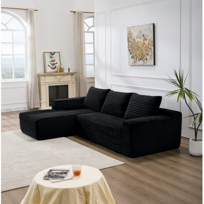 Canapé modulaire en flanelle 106,3 po