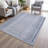 Machine Washable Indoor/Outdoor Xhevrie Blue Rug-118700850