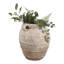 Amphore en terre cuite, vase à fleurs en céramique, centre de table minimaliste avec anse pour salon.