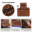 Lapin Built-in Lighting Genuine Leather Home Theater Power Recliner with Adjustable Power Headrest (Set of 2)-101342521