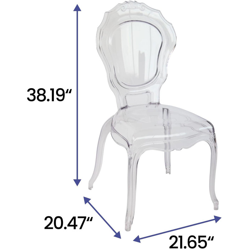 Chaise d'appoint Kennady en transparent